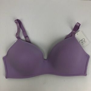 Rene Rofe Women's T-shirt Bra 40C Purple Flexible Soft Foam Wireless Comfort NWT
